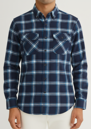 Men’s Blue Check Casual Shirt