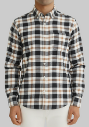 Men’s Beige Check Casual Shirt