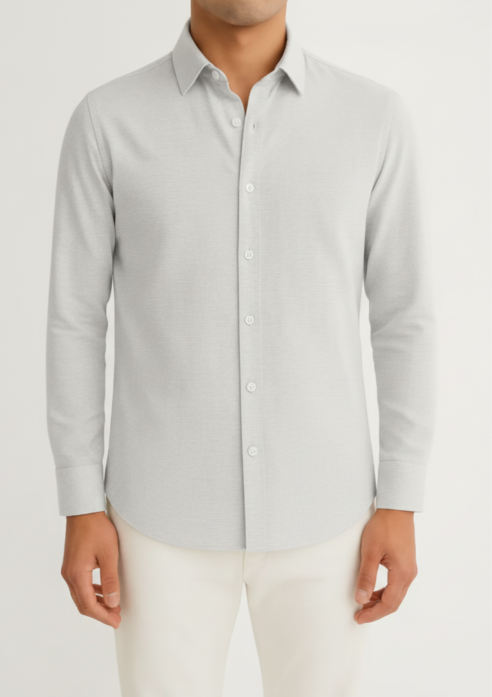 Men’s Classic White Gray Shirt