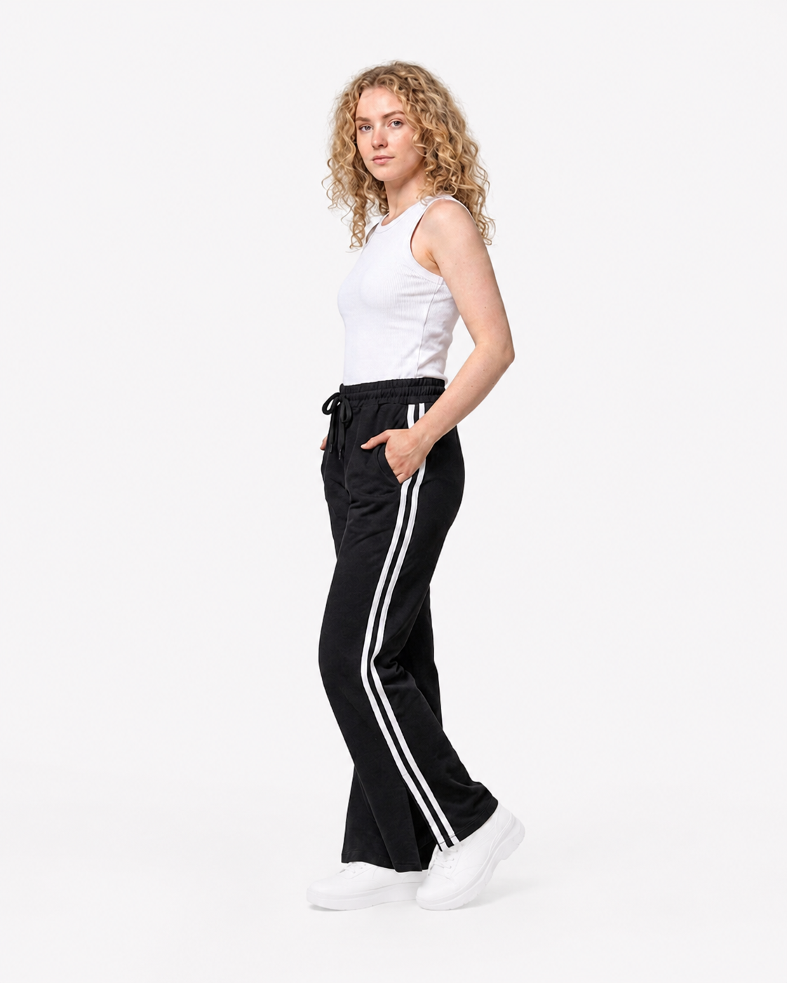 Revorn Stripe Series – Women's Wide Leg Track Pants-4