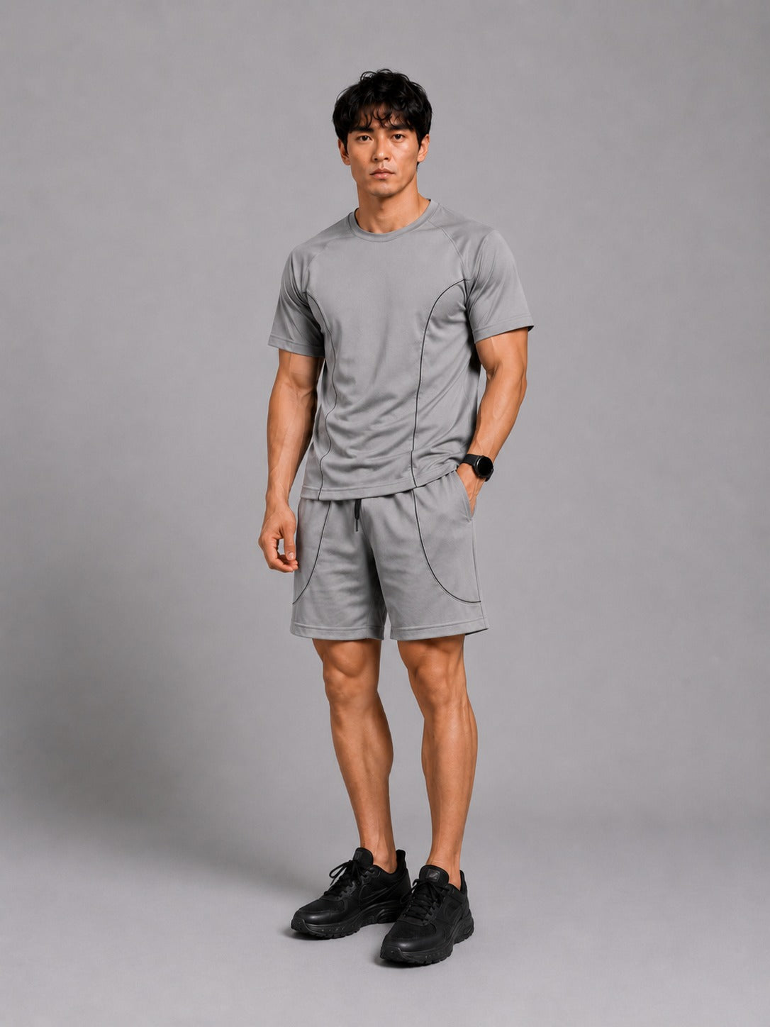 REVORN Piping Co-ord Set - Grey