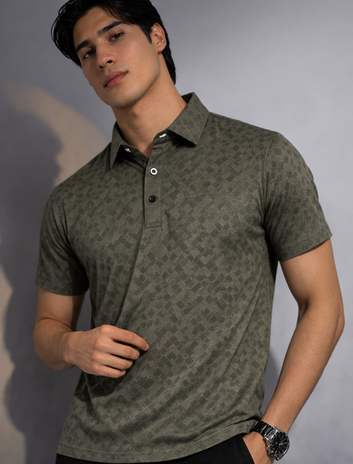 Aurel Seamless Polo – Green