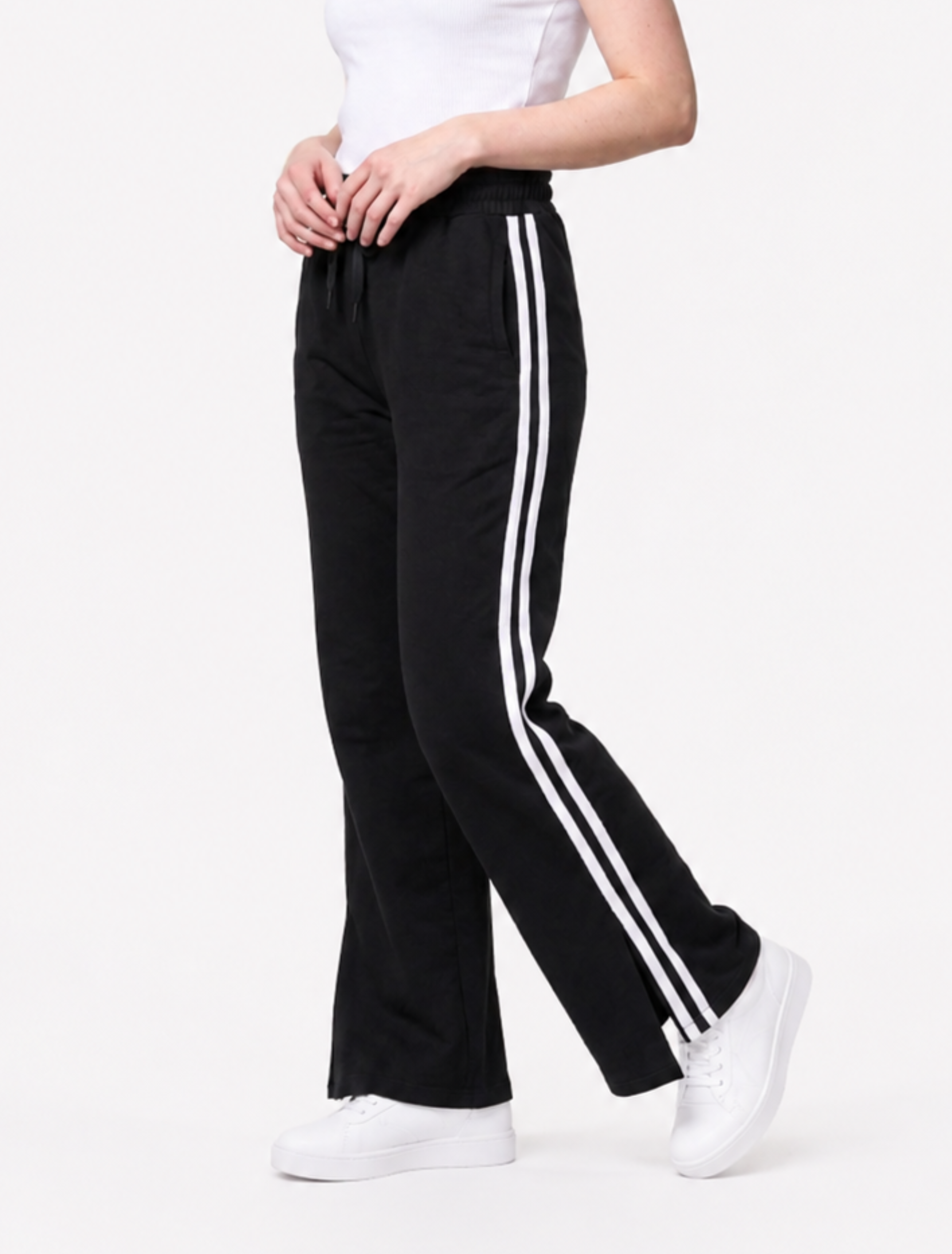Revorn Stripe Series – Women's Wide Leg Track Pants-3