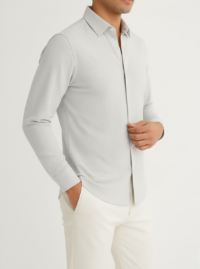 Men’s Classic White Gray Shirt