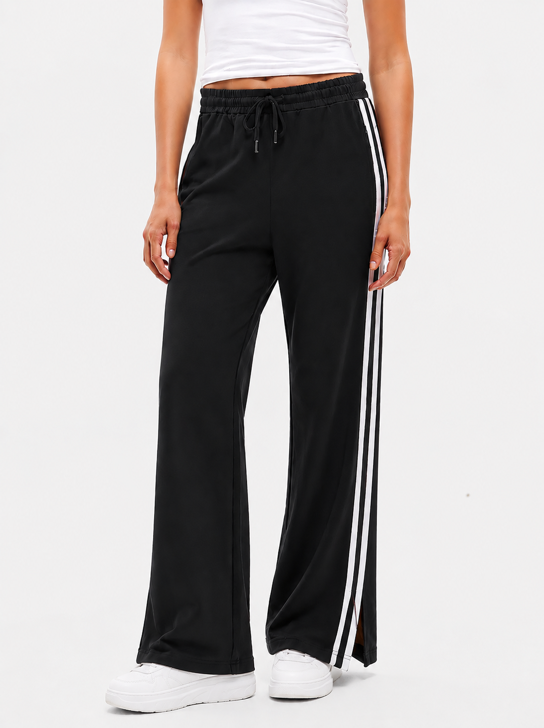 Revorn Stripe Series – Women's Wide Leg Track Pants-5