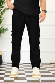 Revorn Premium Cargo Trousers – Black