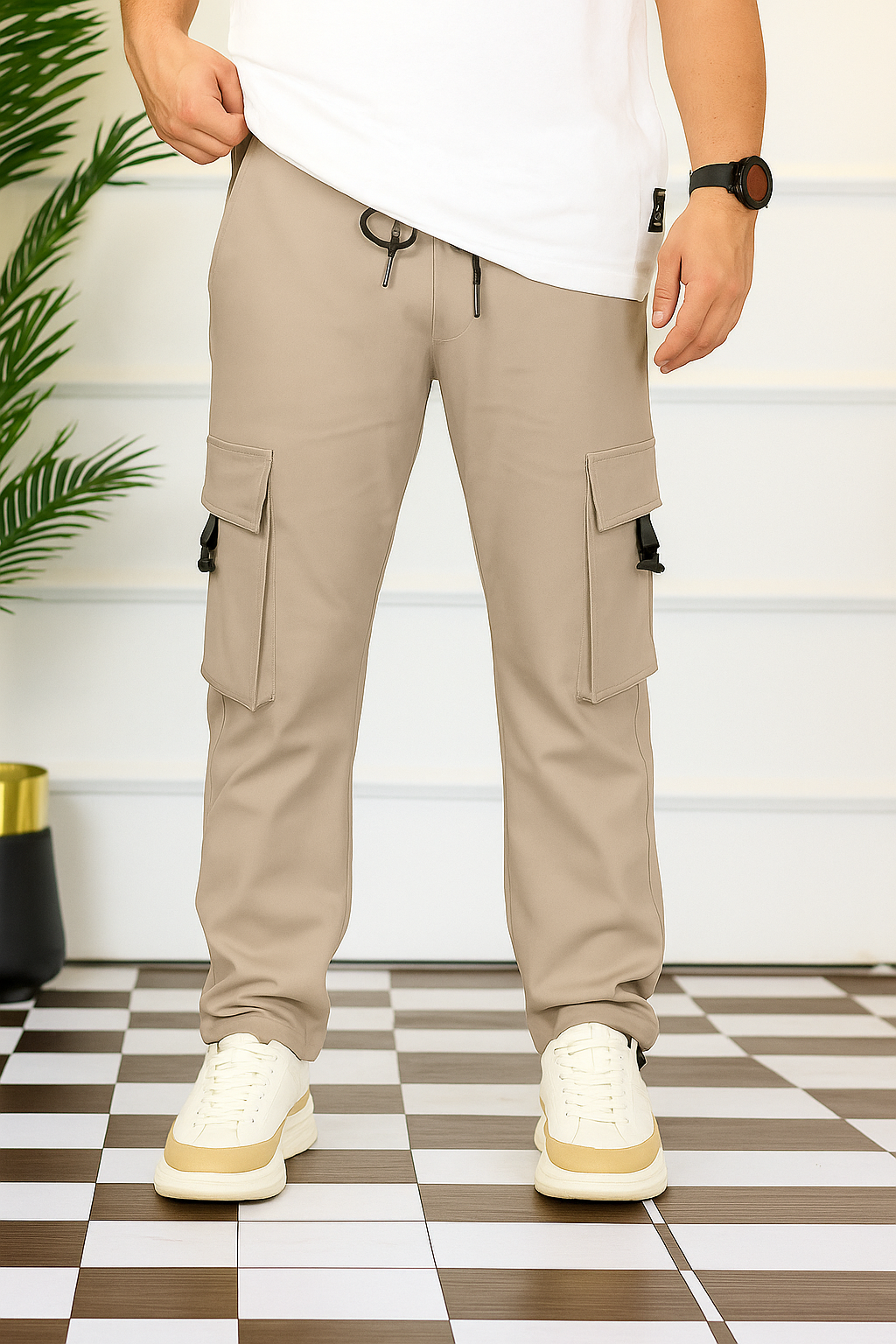 Revorn Premium Cargo Trousers – Silver