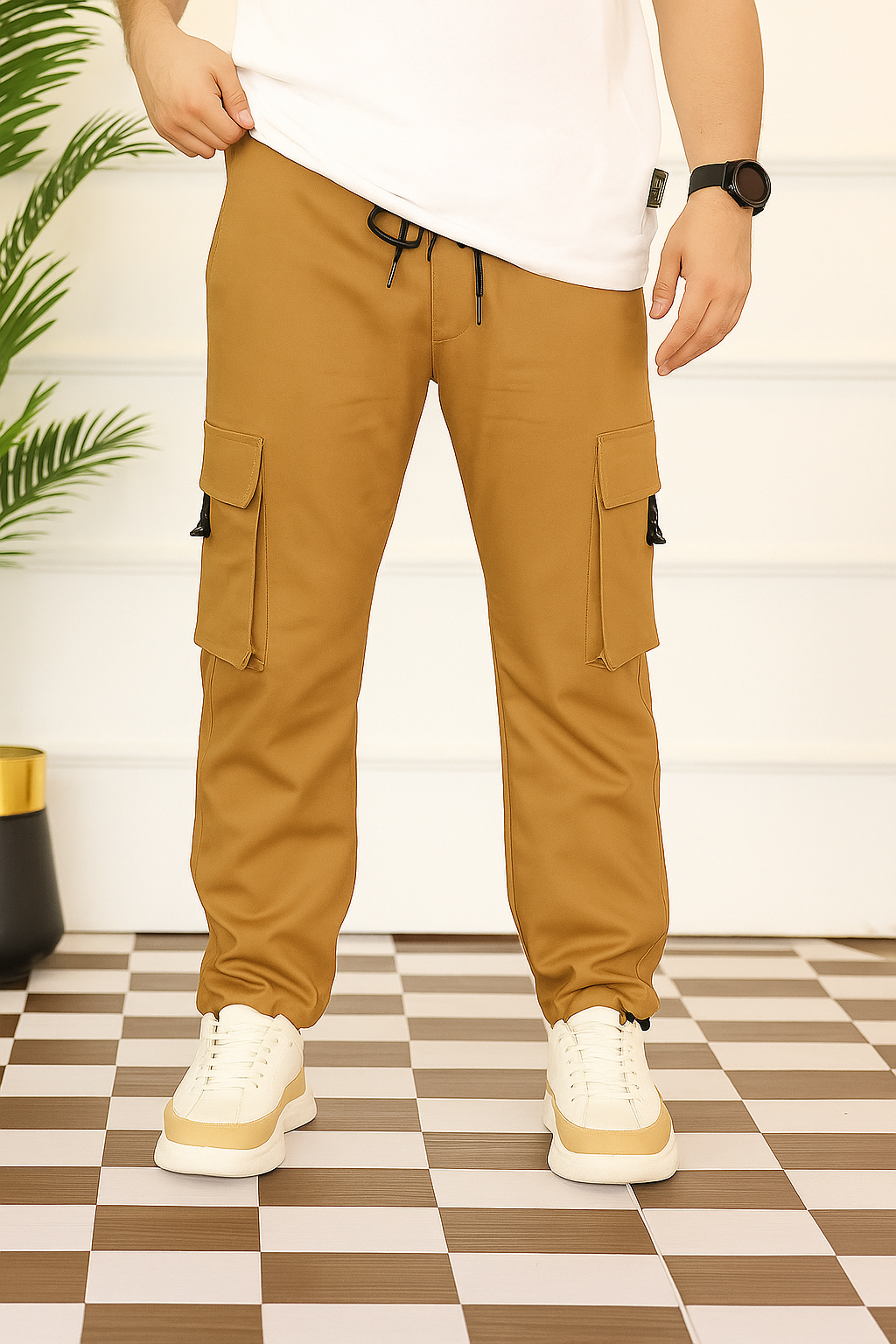 Revorn Premium Cargo Trousers – Metallic Bronze