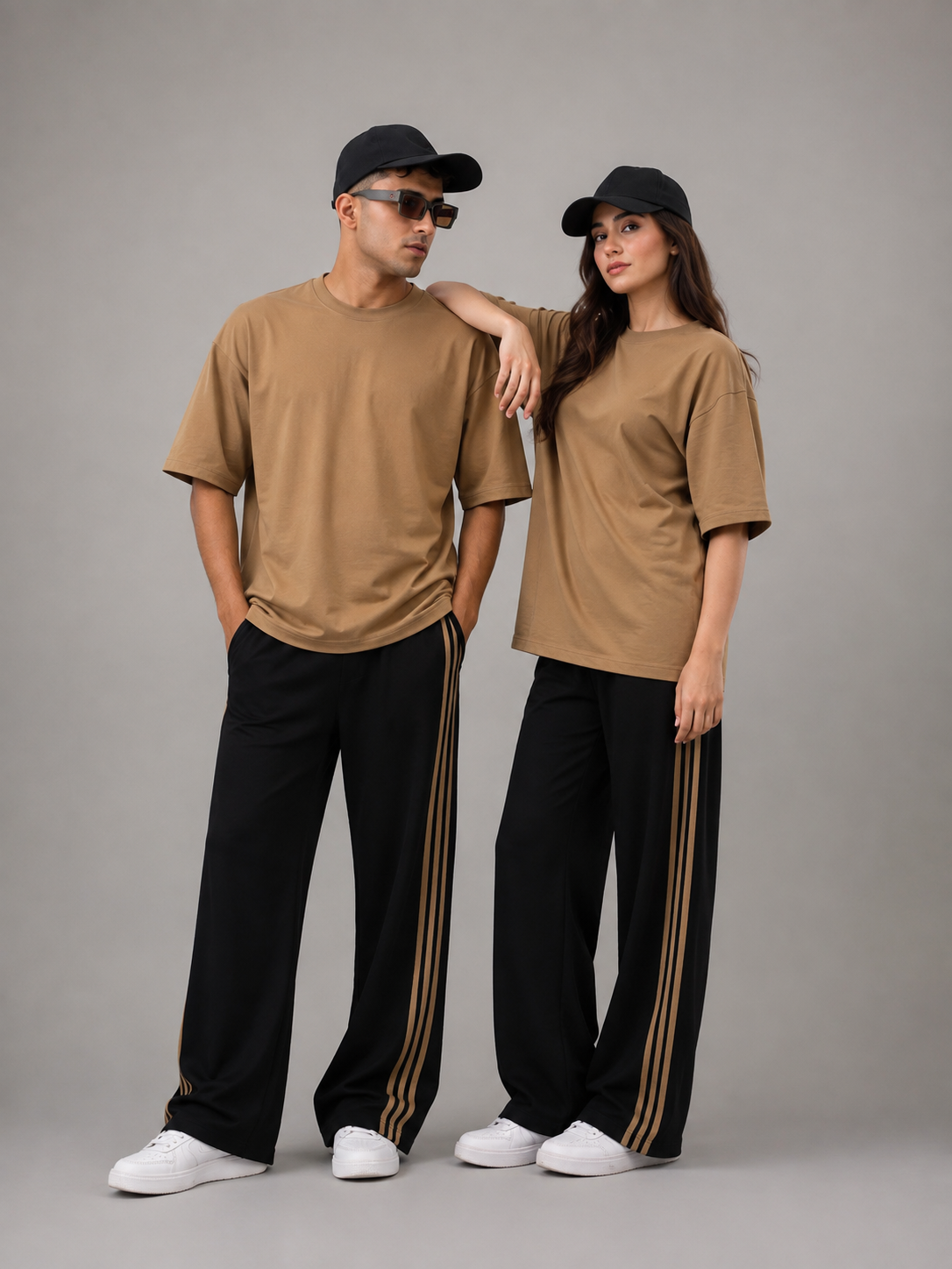 REVORN Core Stripe Co-ord – Mocha-1
