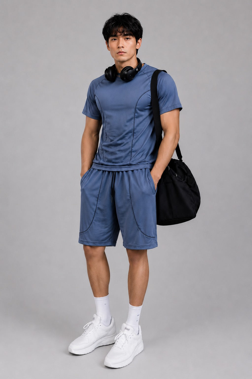 REVORN Piping Co-ord Set - Blue-1