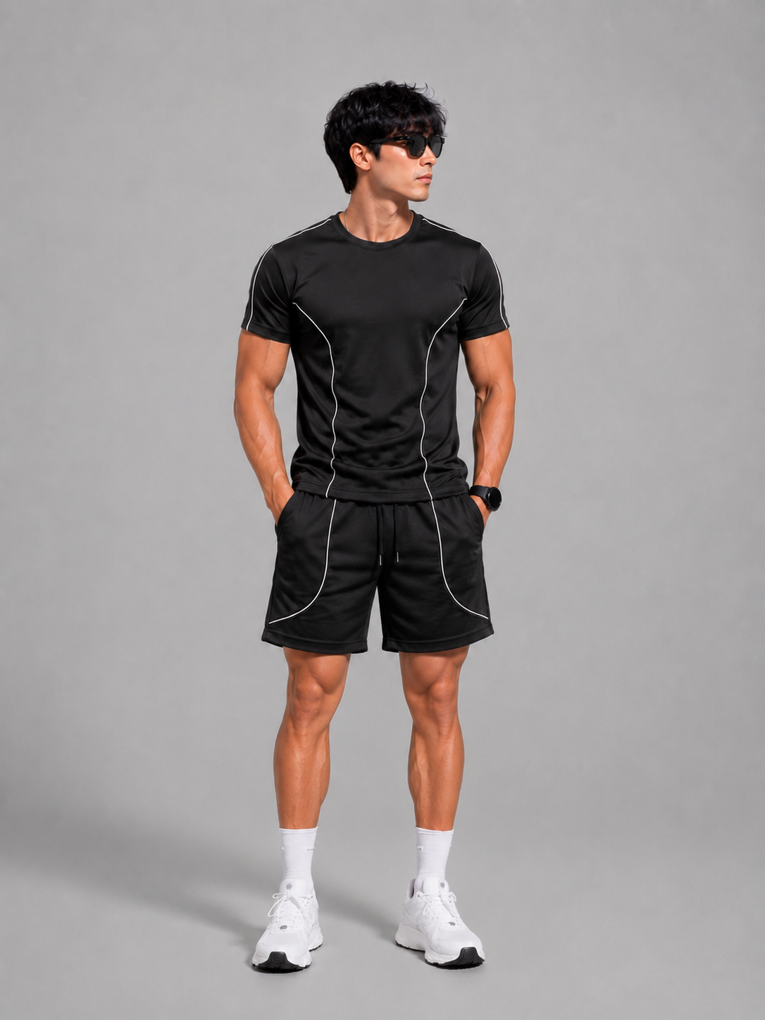 REVORN Piping Co-ord Set - Black-1