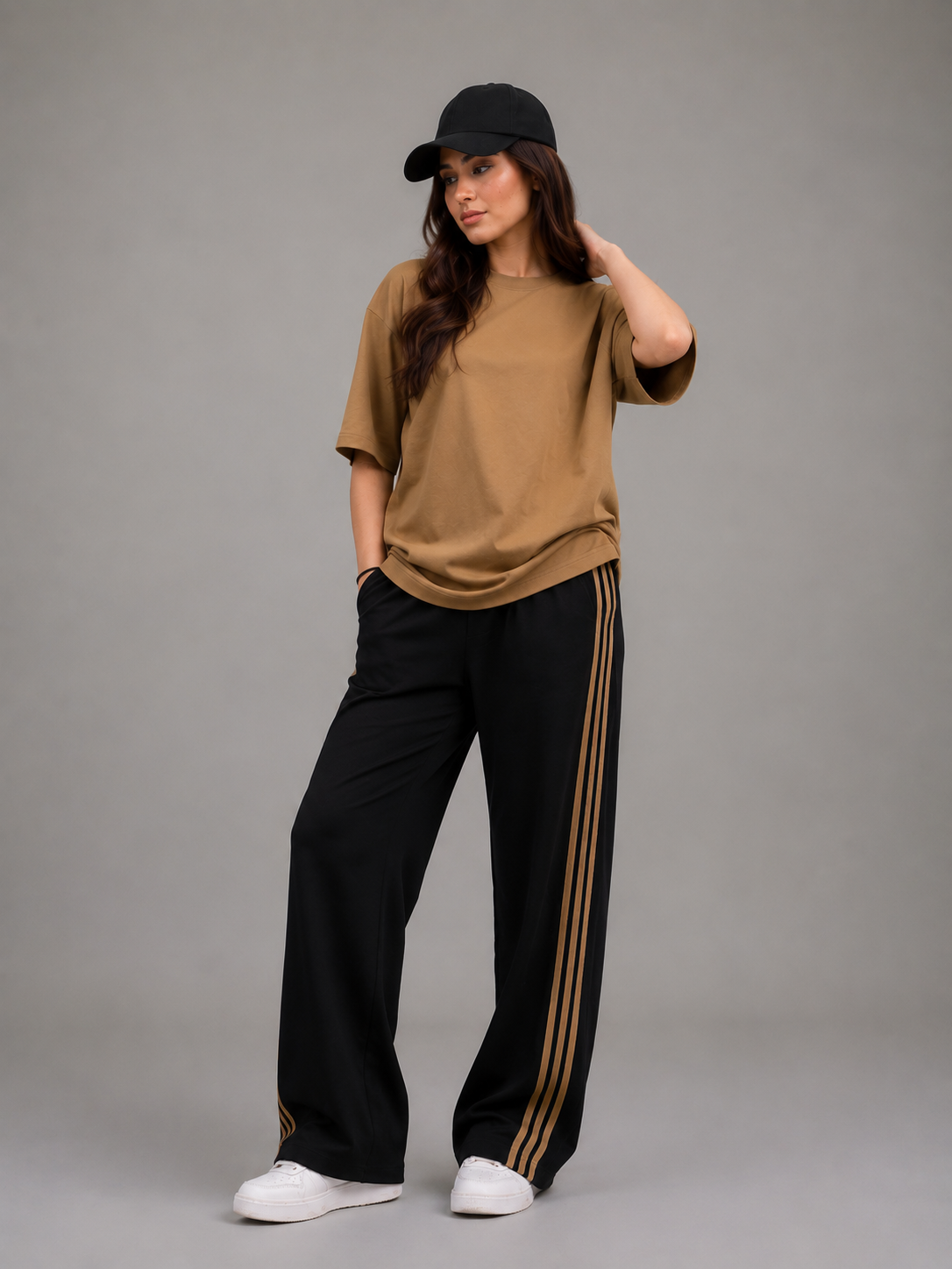 REVORN Core Stripe Co-ord – Mocha-4