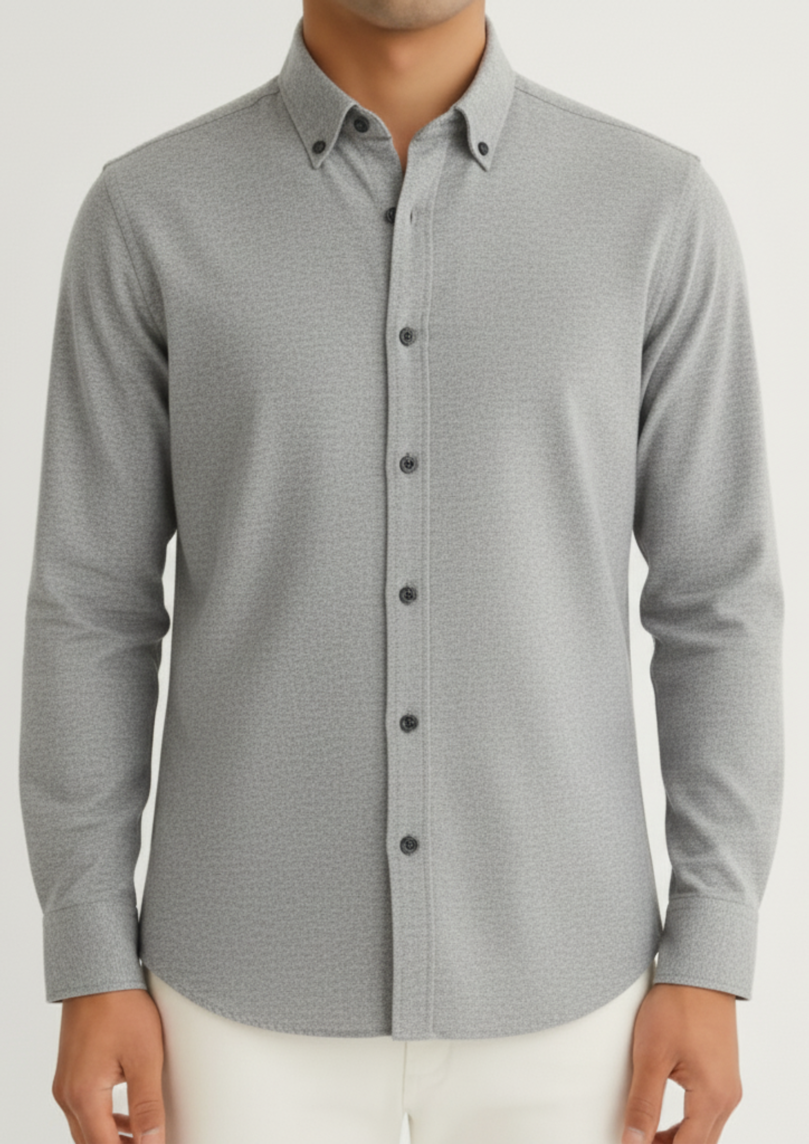 Men’s Light Grey Casual Shirt