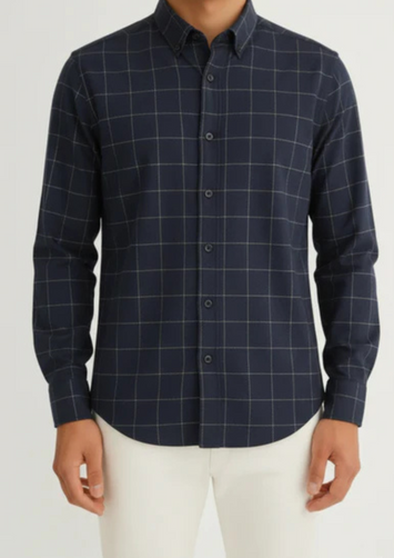 Men’s Dark Navy Slim-Fit Shirt