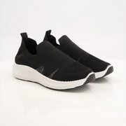 Revorn StrideFlex – Black Slip-On Sneakers for Men