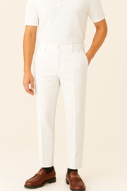 Revorn Tailored Popcorn Pants – White