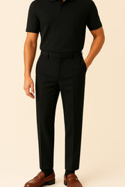 Revorn Tailored Popcorn Pants – Black