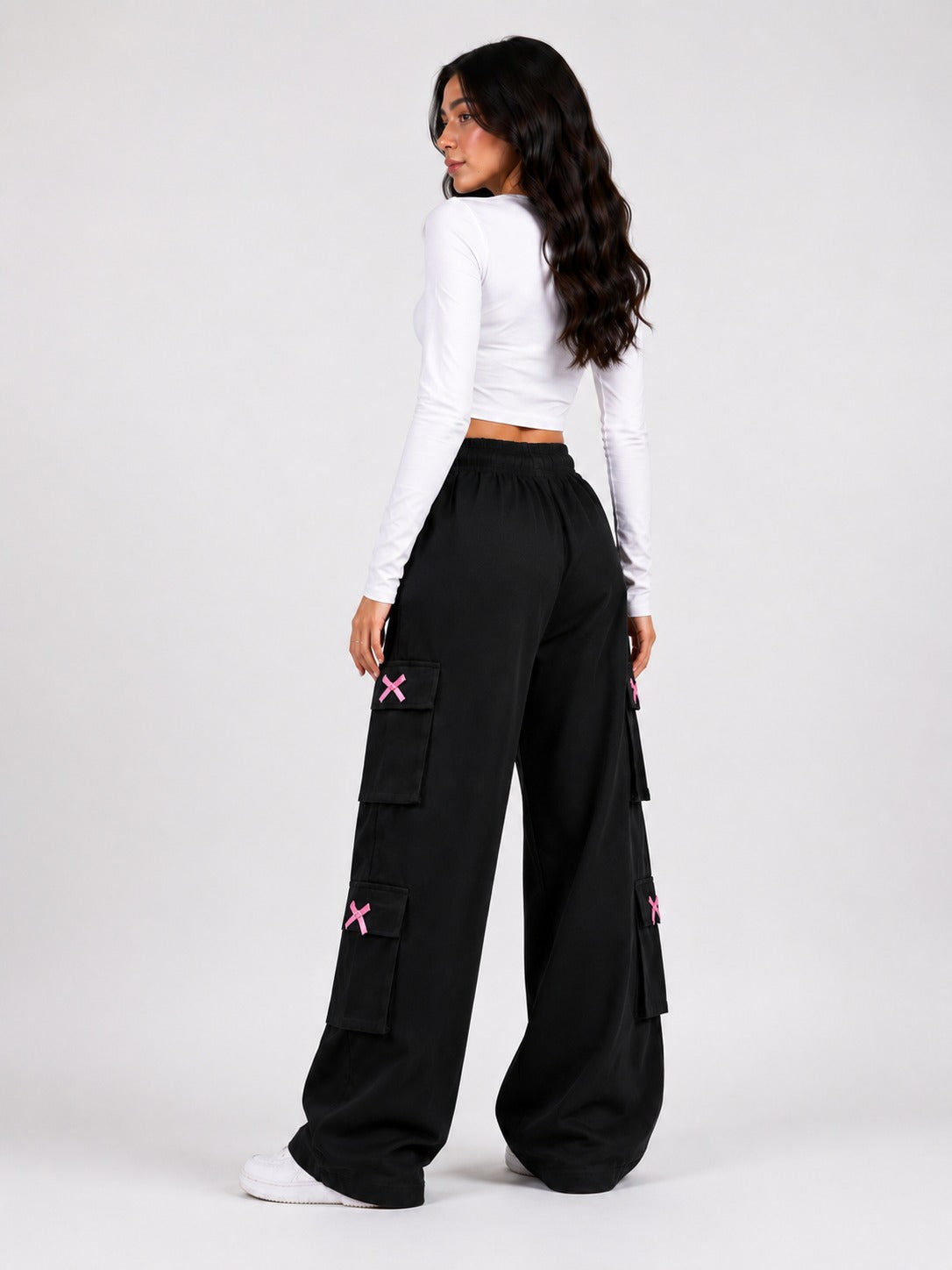 Revorn Bow Cargo Pants – Women's Wide Leg-2